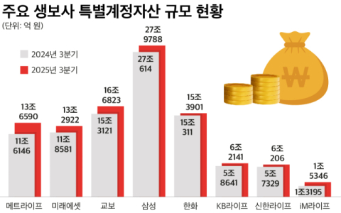 변액&middot;퇴직연금이 키운 특별계정자산 &hellip;메트라이프&middot;미래에셋생명 중심 1조원대 성장