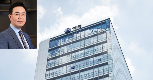 김성준 애경산업 대표와 서울 마포구에 위치한 애경산업 사옥 전경. <자료제공=애경산업>