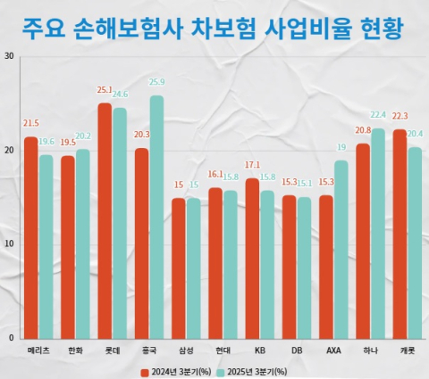 차보험 손해율 90% 마지노선 붕괴&hellip;중소사 사업비율도 급등