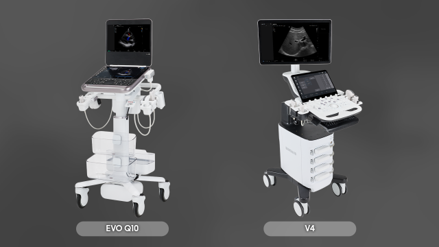 삼성 초음파 진단 기기 ‘EVO Q10’과 ‘V4’. <사진=삼성메디슨>