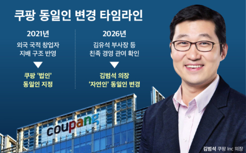 5년 만에 총수 오른 김범석 쿠팡 의장&hellip;공정위와 법적 공방 예고