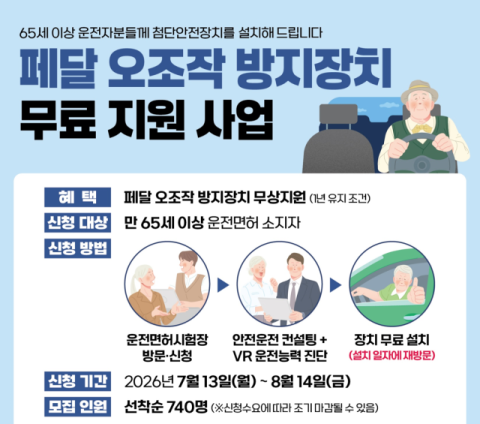 KB금융, 전국 고령운전자 대상 &lsquo;페달 오조작 방지장치&rsquo; 지원