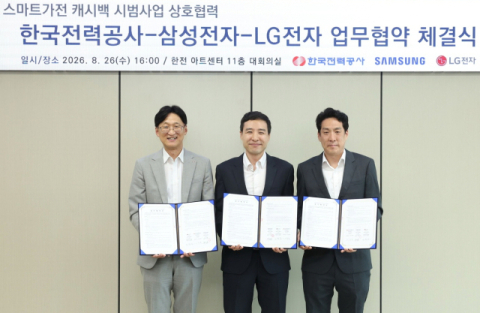 LG전자, 한국전력과 &lsquo;스마트가전 캐시백 시범사업&rsquo; 추진