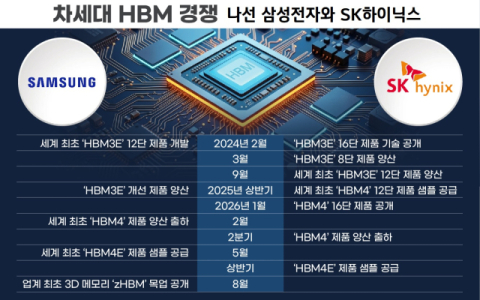 삼성 vs SK, &lsquo;AI 메모리 리더십&rsquo; 쟁탈전 막 올랐다&hellip;&lsquo;HBM4E&rsquo; 등 차세대 HBM 패권 다툼 본격화