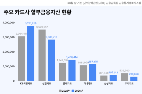 카드사 할부금융 판도 변화&hellip;국민카드, 할부금융 &lsquo;드라이브&rsquo;