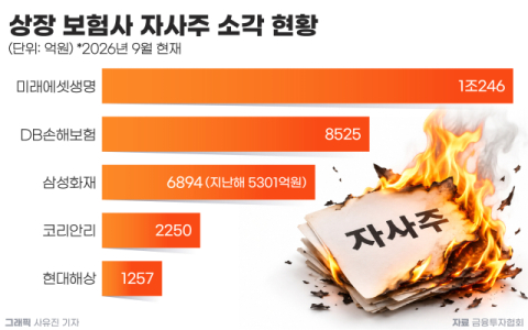 보험사 자사주 소각 3조4491억원&hellip;미래에셋생명 1조원으로 최다