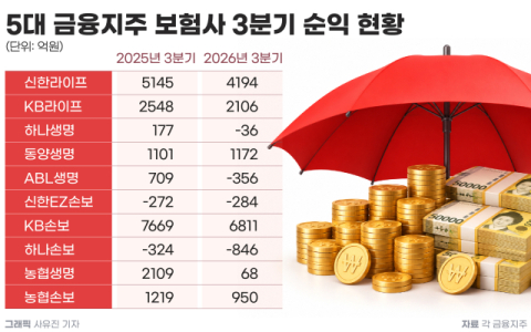 보험 본업 좋아져도 순익 뒷걸음&hellip;지주 보험사 열 곳 중 동양생명 외 모두 감소